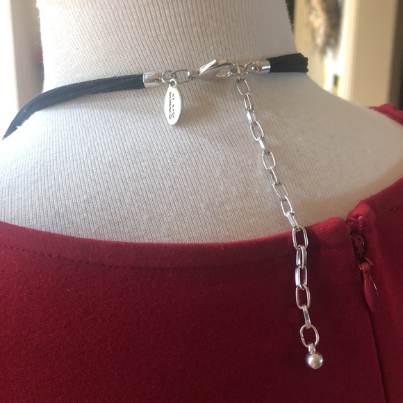 COPY - Chico’s red and black beaded necklace with silver - Picture 2 of 6